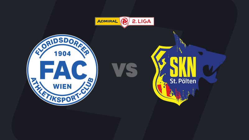 2. Liga today in LIVE-Stream: FAC Wien - SKN St. Pölten