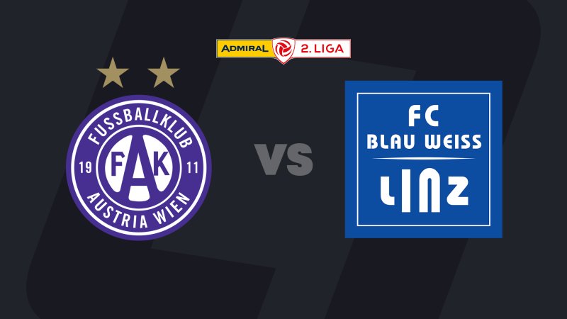 2. Liga today on LIVE stream: Young Violets - FC Blau-Weiß Linz