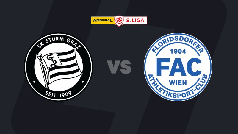 2. Liga today in LIVE-Stream: Sturm Graz II - FAC Wien