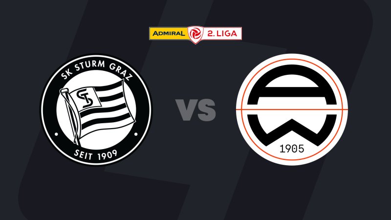 2. Liga today in LIVE-Stream: Sturm Graz II - Admira Wacker