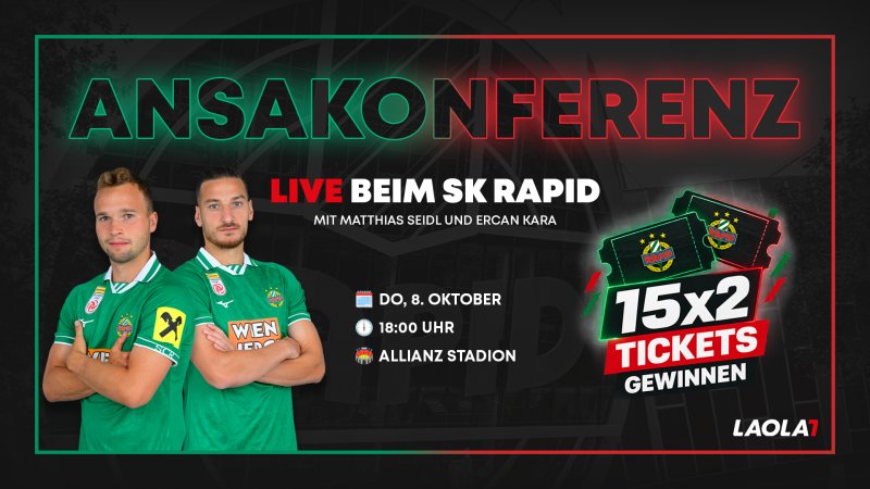 Ansakonferenz LIVE at SK Rapid: Win 30 Tickets!