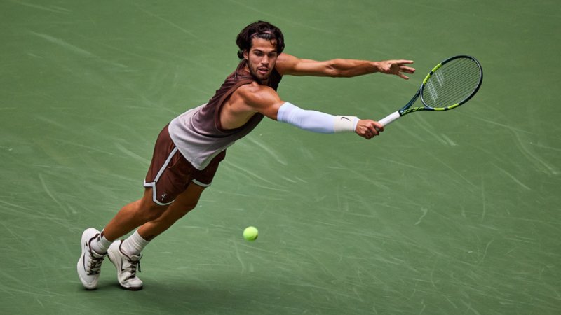 Bid on a signed Babolat racket by Carlos Alcaraz