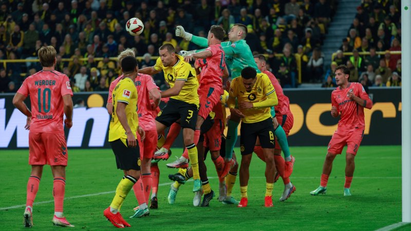 Grüll Assist for Bremen's Point in Wild Closing Stages in Dortmund