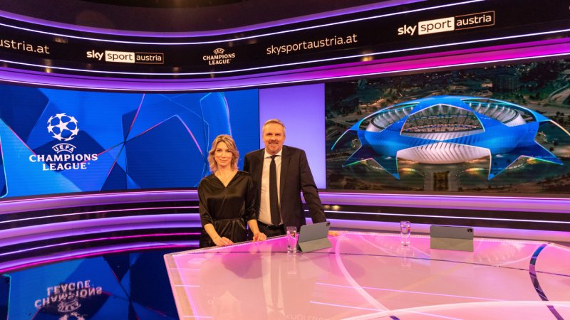 Bid now! Live in the Sky Sport Champions League Studio
