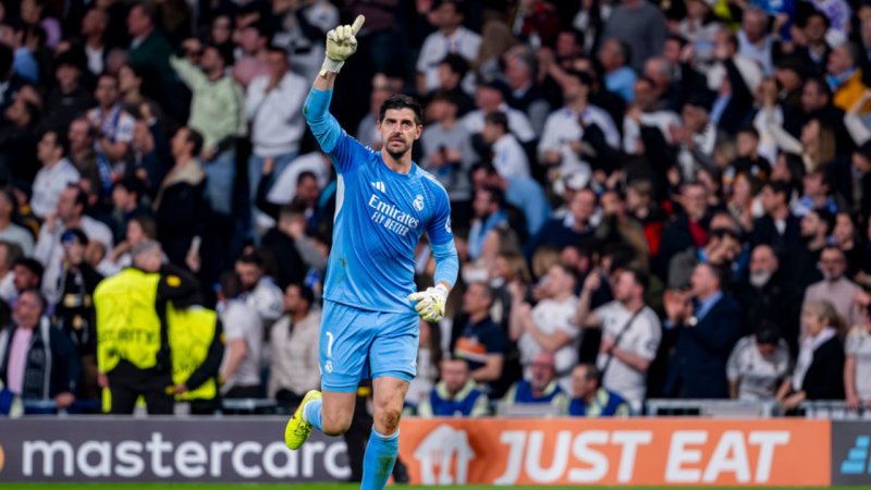 A Real Madrid jersey hand-signed by Thibaut Courtois
