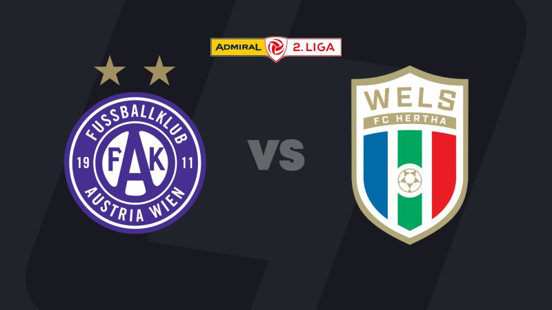 2. Liga today in LIVE-Stream: Young Violets vs. FC Hertha Wels