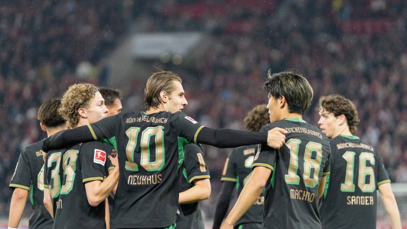 Gladbach celebrates first win of the season in Stuttgart