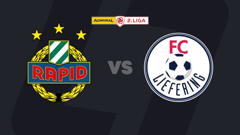 2. Liga today in LIVE-Stream: Rapid II - FC Liefering